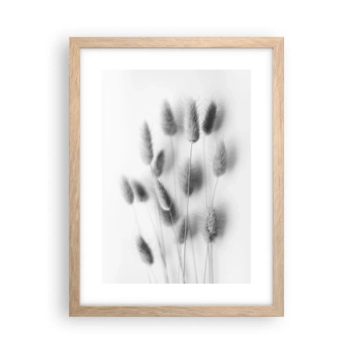 Poster în ramă de stejar deschis - Pufoșenia ierbii - 30x40 cm