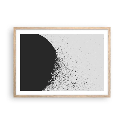 Poster în ramă de stejar deschis - Mișcarea particulelor - 70x50 cm