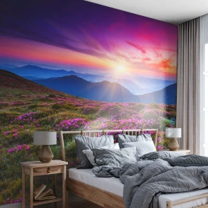 Tapet Premium Canvas - Ierburile proaspete miroseau puternic - Peisaj, Munţi, Flori - 250x175 cm