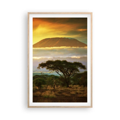 Poster în ramă de stejar deschis - Visul unui călător - 61x91 cm