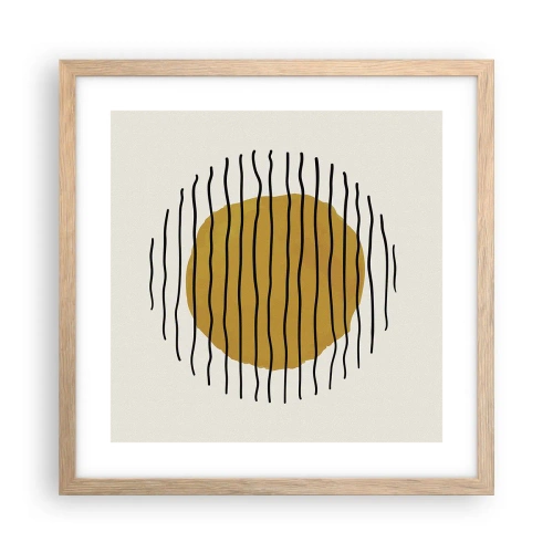 Poster în ramă de stejar deschis - Abstracție tremurândă de căldură - 40x40 cm