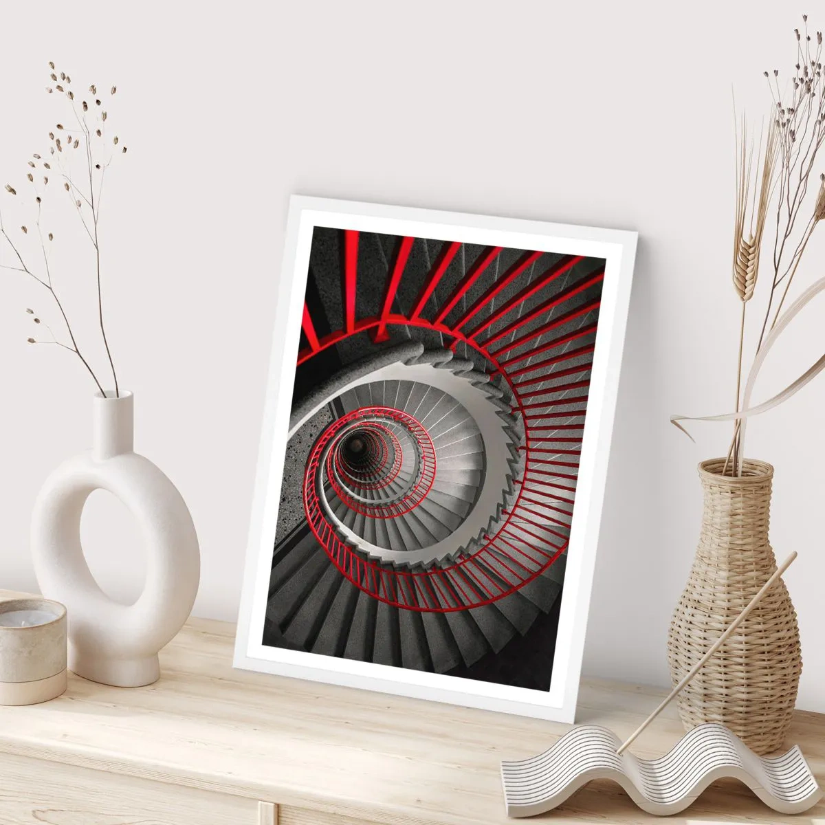 Poster în ramă albă - Jocuri arhitecturale - 61x91 cm