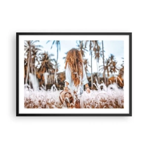 Poster în ramă neagră - Născută din puful de iarbă - 70x50 cm