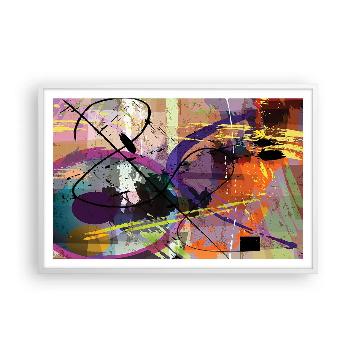 Poster în ramă albă - Poate fi drept sau de jur împrejur - 91x61 cm