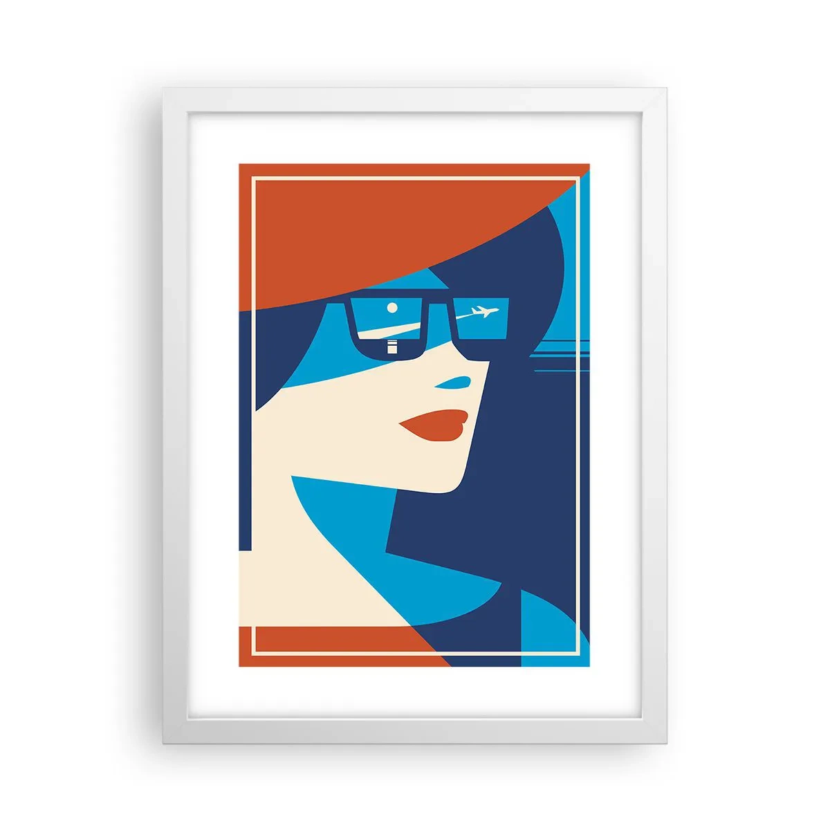 Poster în ramă albă - Călătorie în vacanță - 30x40 cm