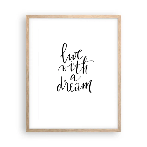 Poster în ramă de stejar deschis - Of course - 40x50 cm