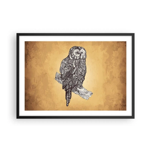 Poster în ramă neagră - Ornamente complicate de înțelepciune - 70x50 cm