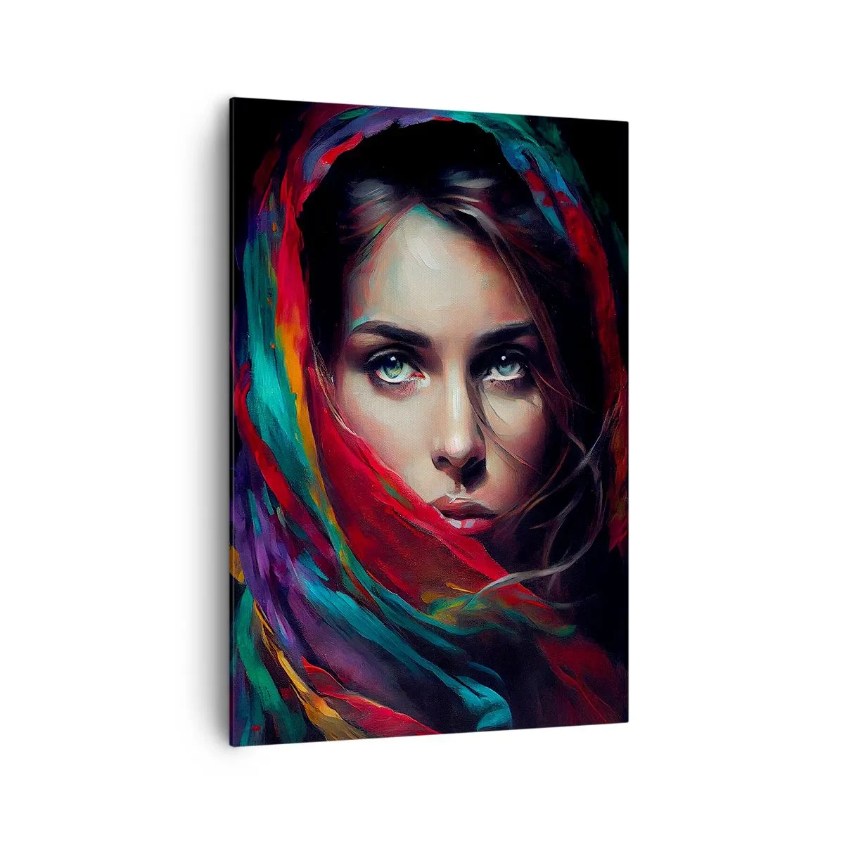 Tablou pe pânză - Misterul ochilor verzi - 70x100 cm