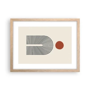 Poster în ramă de stejar deschis - Magnetismul formelor și al culorilor - 40x30 cm
