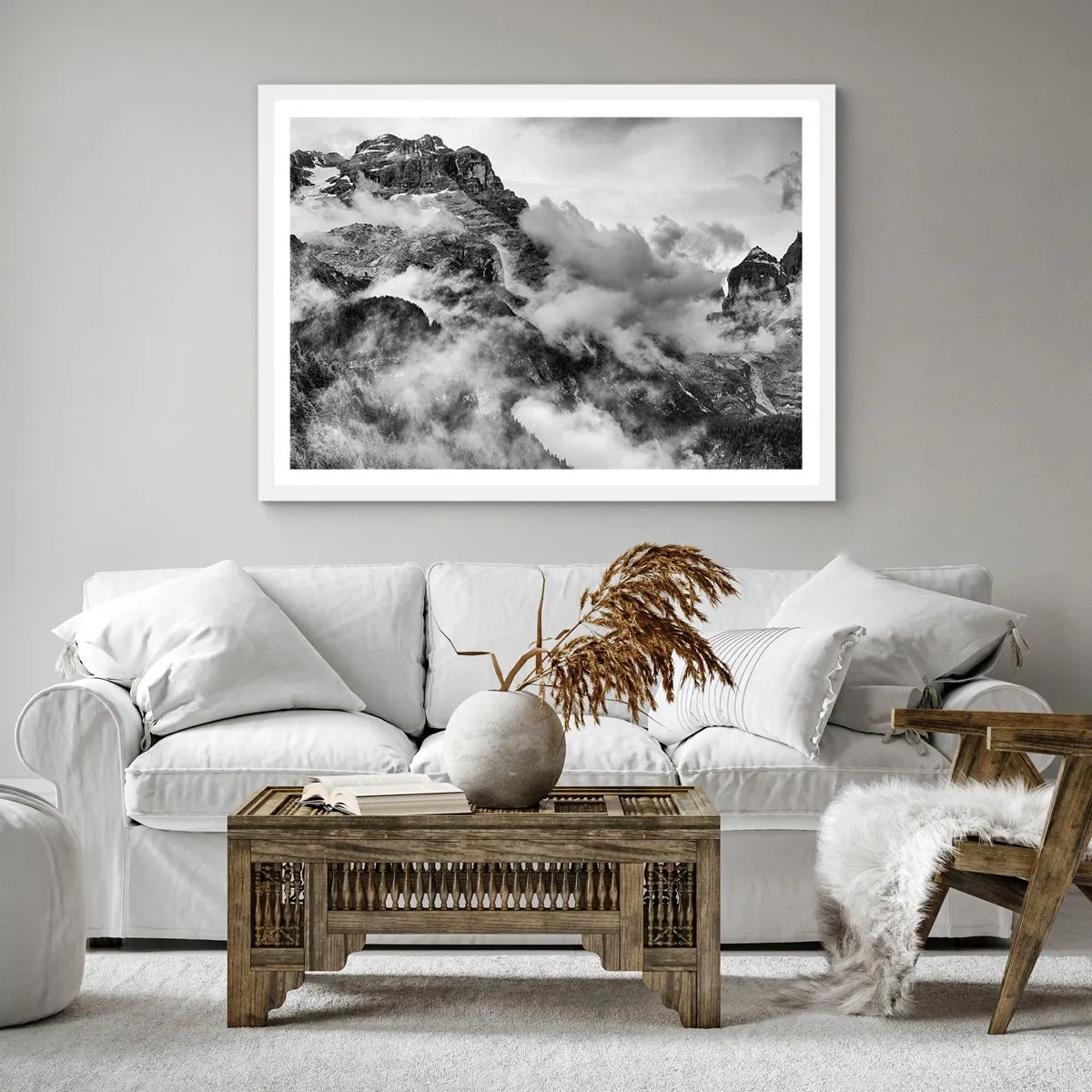 Poster în ramă albă - Frumoase și crude - 40x40 cm