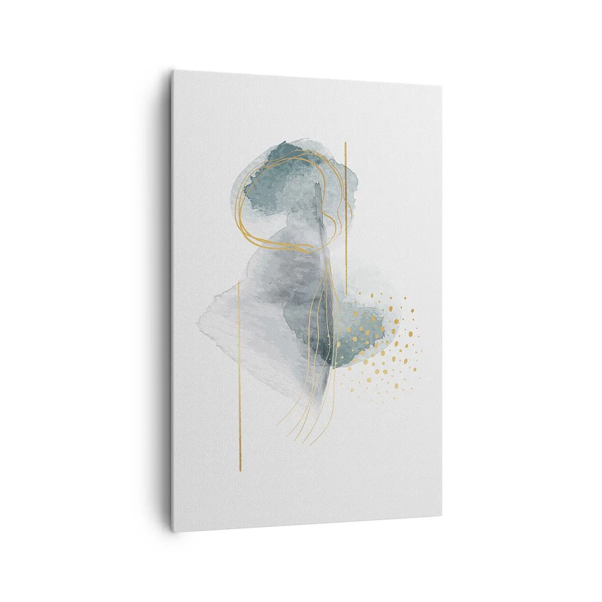 Tablou pe pânză - Despre relația dintre gri și auriu - 80x120 cm