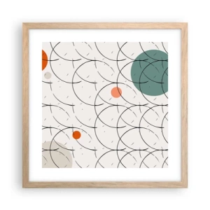 Poster în ramă de stejar deschis - În spiritul pop-art - 40x40 cm