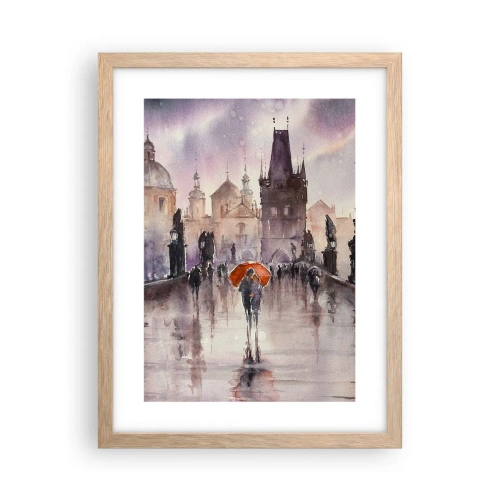 Poster în ramă de stejar deschis - Oamenii nu se schimbă - 30x40 cm
