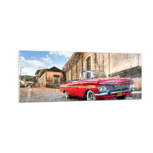 Tablou pe sticlă - Emoții cubaneze - 140x50 cm