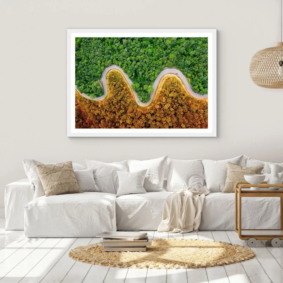 Poster în ramă albă - Frontiere și defilee - 70x50 cm