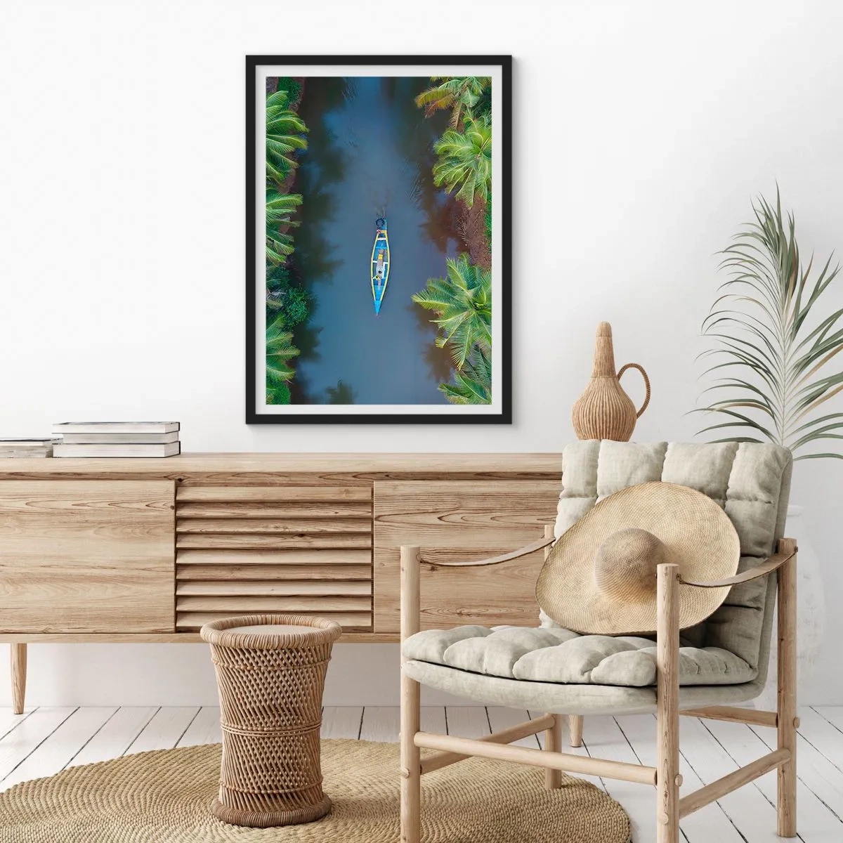 Poster în ramă neagră - Pe traseul tropical - 40x50 cm