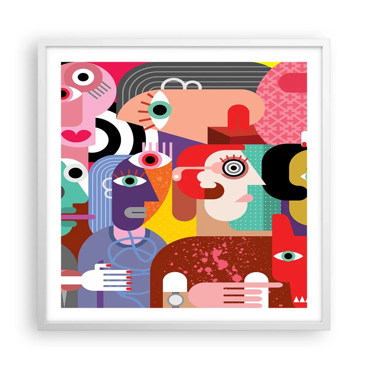 Poster în ramă albă - Am venit de la domnul Picasso - 60x60 cm