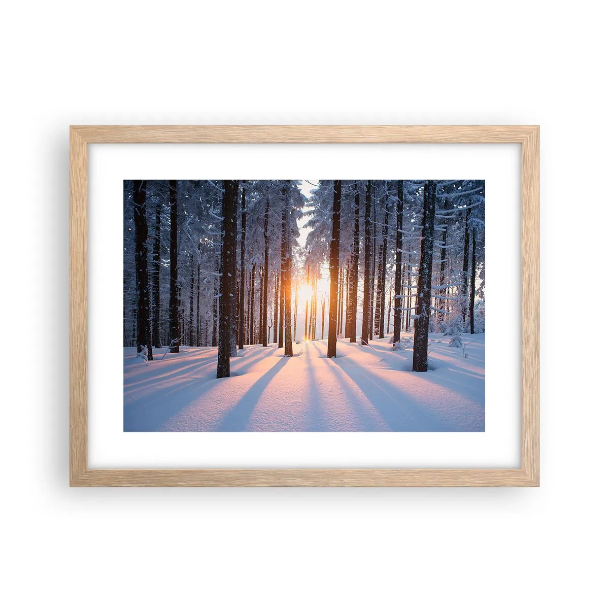 Poster în ramă de stejar deschis - În mod clar în alb și negru - 40x30 cm