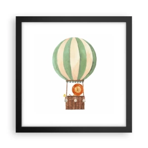 Poster în ramă neagră - Călătoriile lui Leon - 30x30 cm