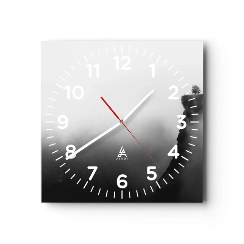 Ceas de perete - Ceas pe sticlă - La capătul lumii - 30x30 cm