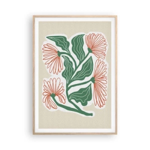 Poster în ramă de stejar deschis - Folclor modern - 70x100 cm