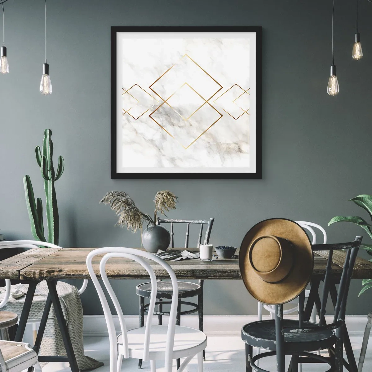 Poster în ramă neagră - Vedere spre infinit - 60x60 cm