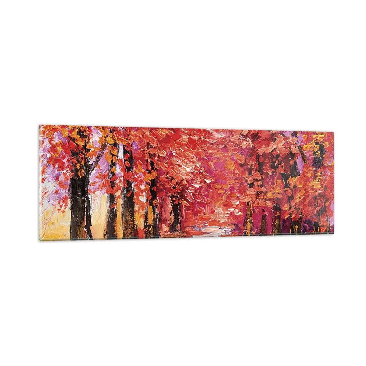 Tablou pe sticlă - Impresie de toamnă - 90x30 cm
