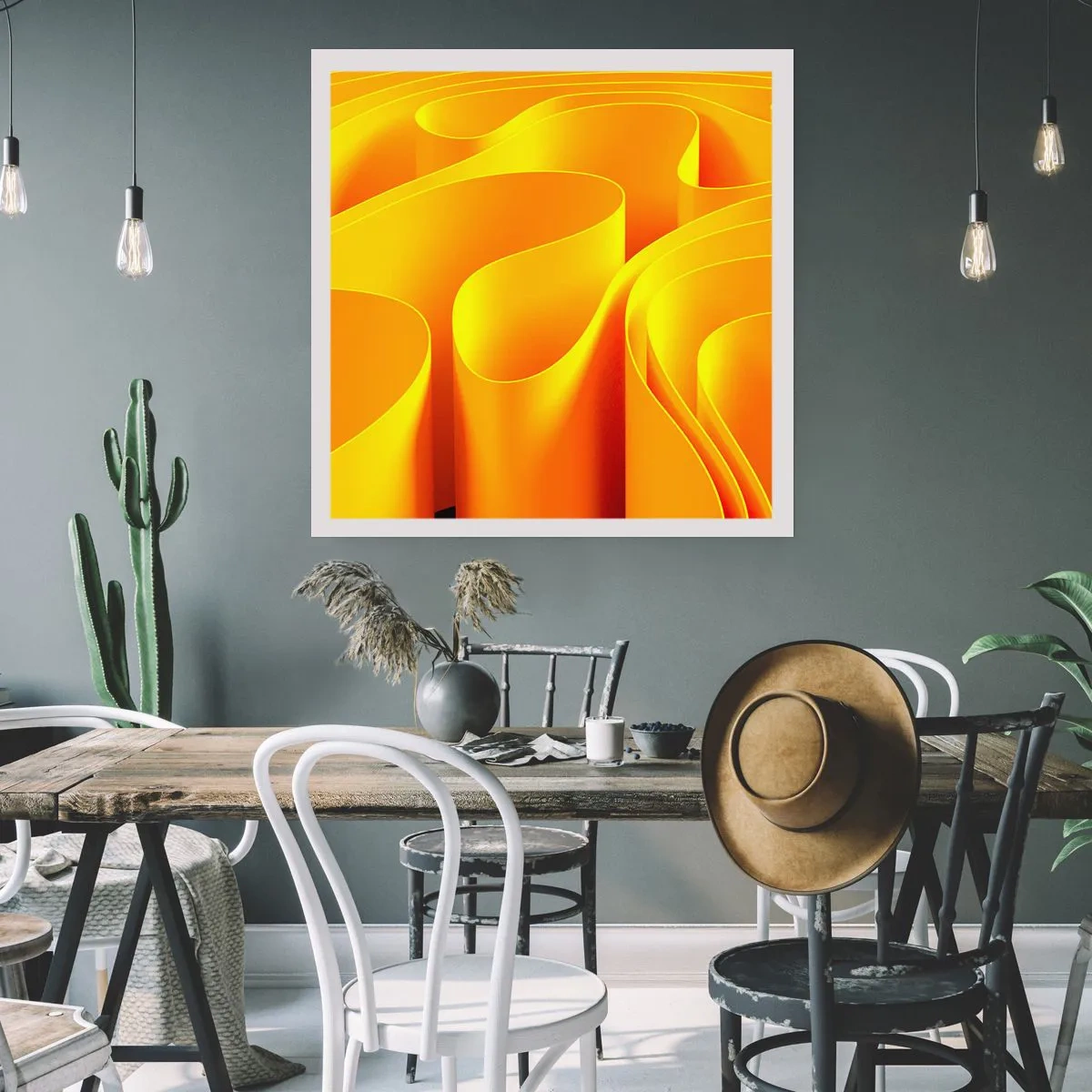 Poster - Ca niște valuri de soare - 50x50 cm