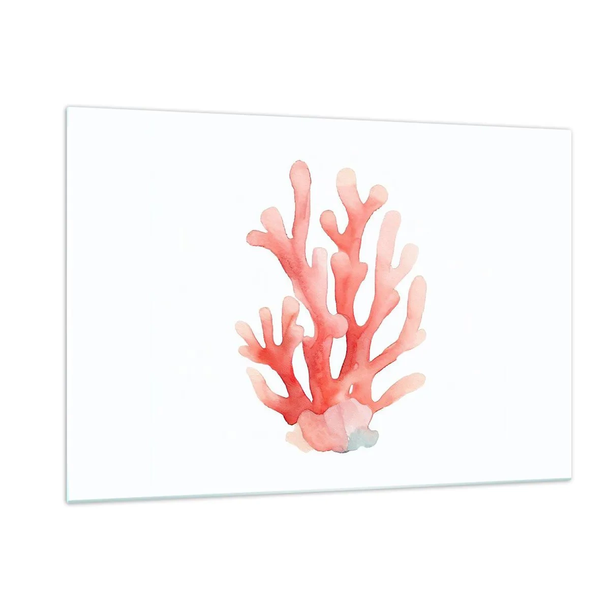 Tablou pe sticlă - Culoare de coral - 120x80 cm