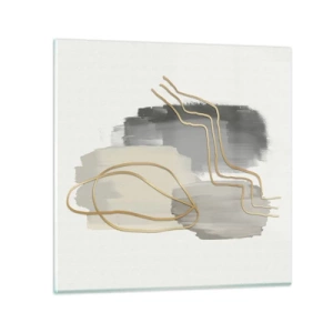 Tablou pe sticlă - Persistență și mișcare - 70x70 cm