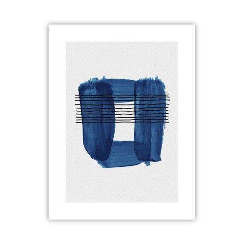 Poster - Compoziție albastru-negru - 30x40 cm