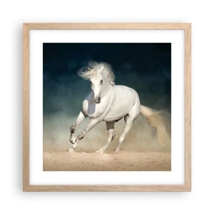 Poster în ramă de stejar deschis - Libertate în stare pură - 40x40 cm