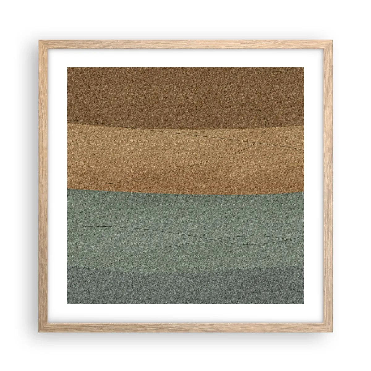 Poster în ramă de stejar deschis - Compoziție orizontală - 50x50 cm