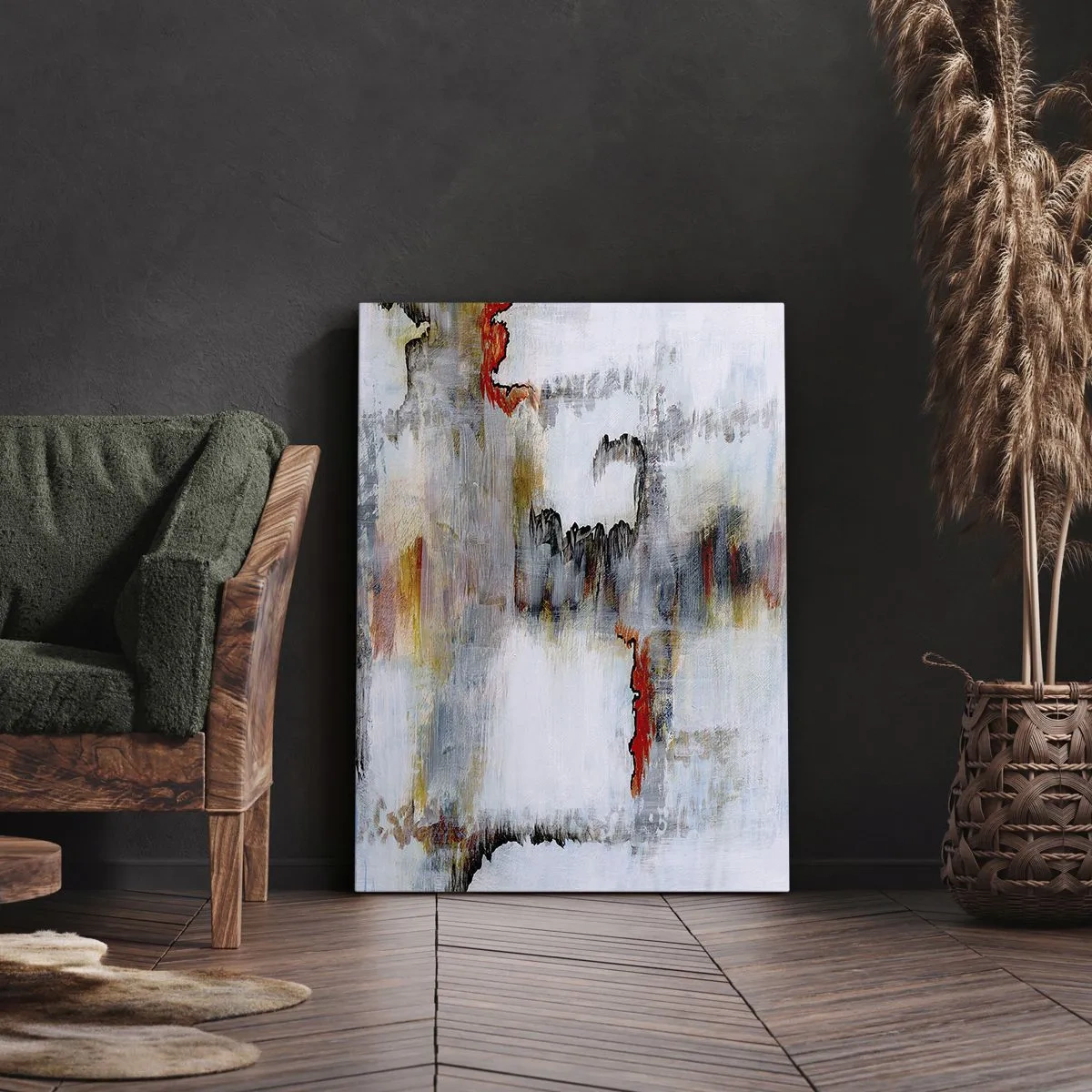 Tablou pe pânză - Cu bățul pe apă - 55x100 cm