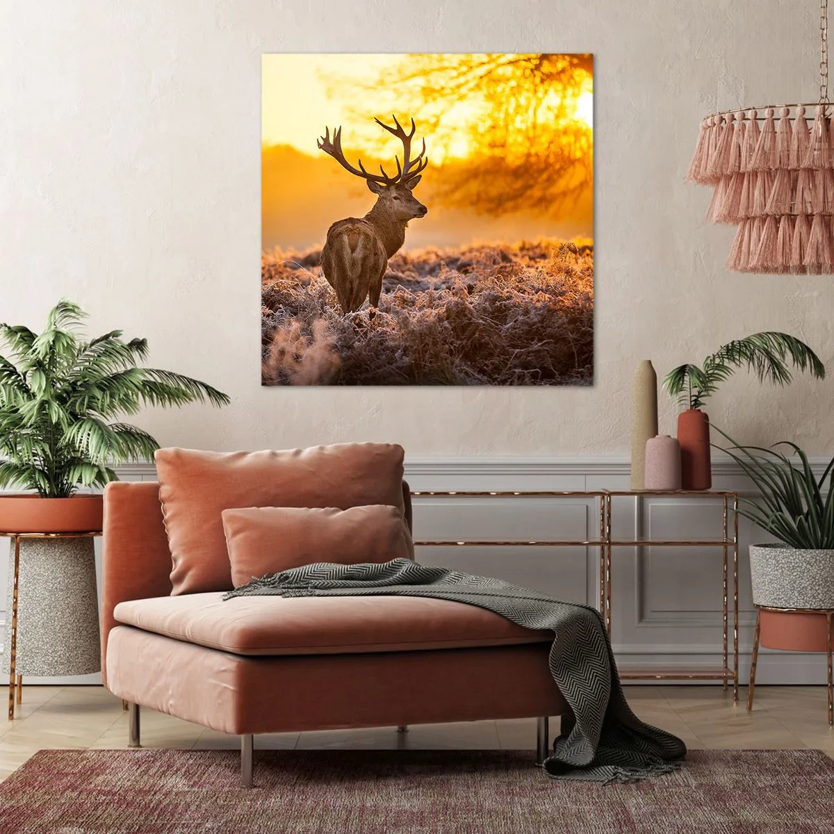 Tablou pe pânză - Regele pădurii de toamnă - 60x60 cm