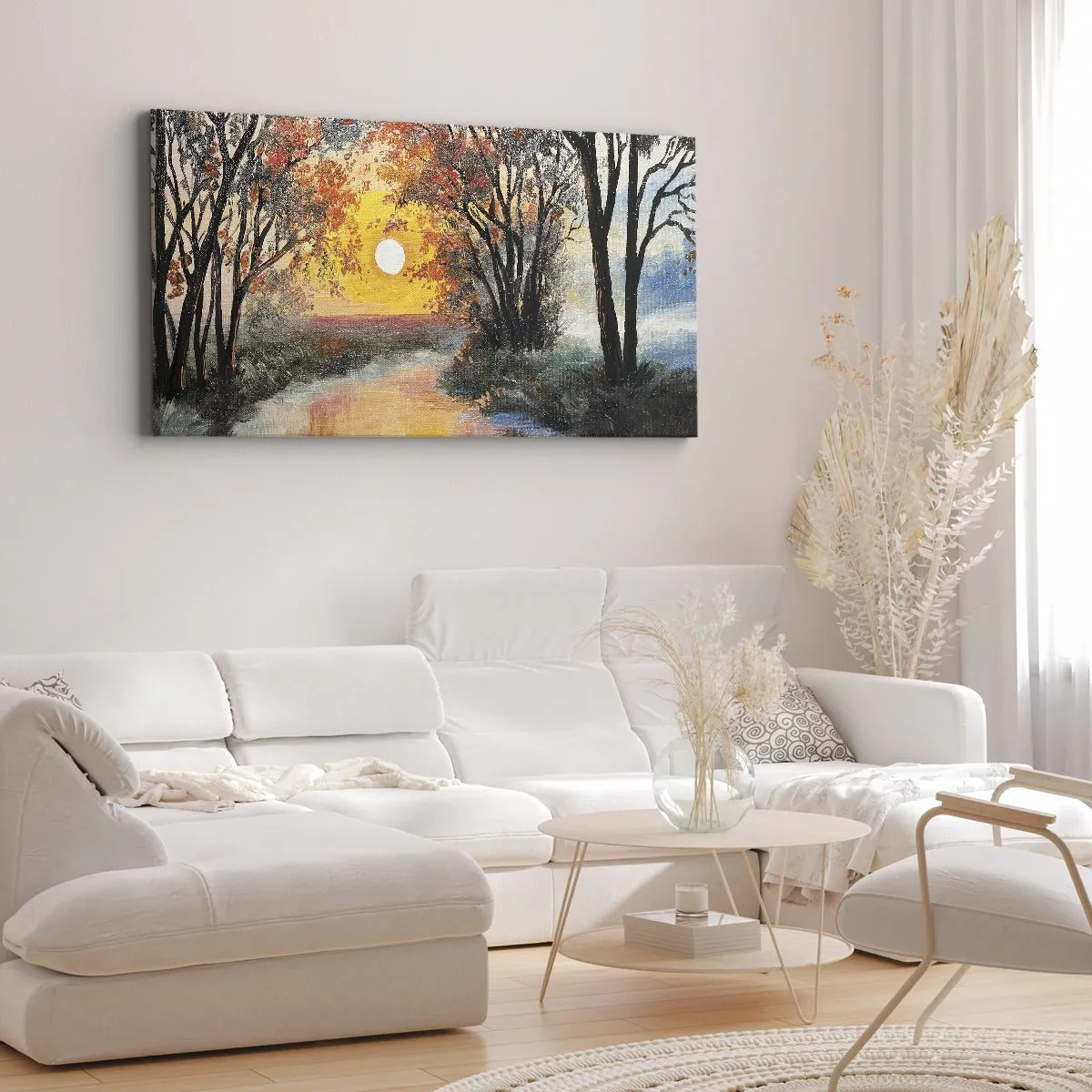 Tablou pe pânză - Atmosferă de toamnă - 100x40 cm