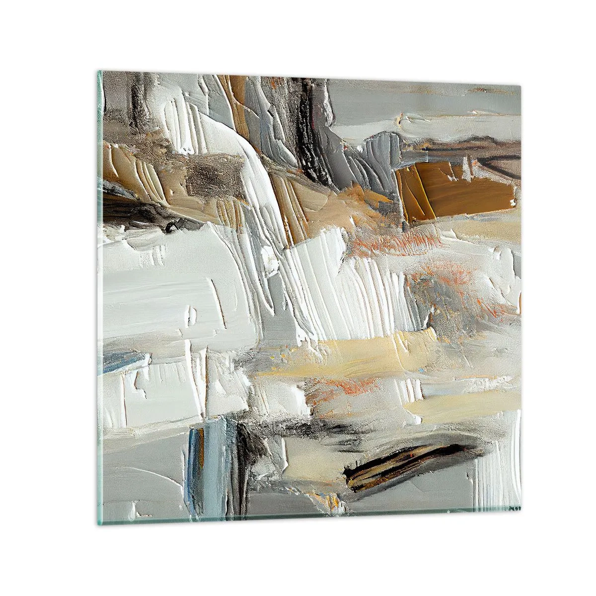 Tablou pe sticlă - Stratificare colorată - 30x30 cm