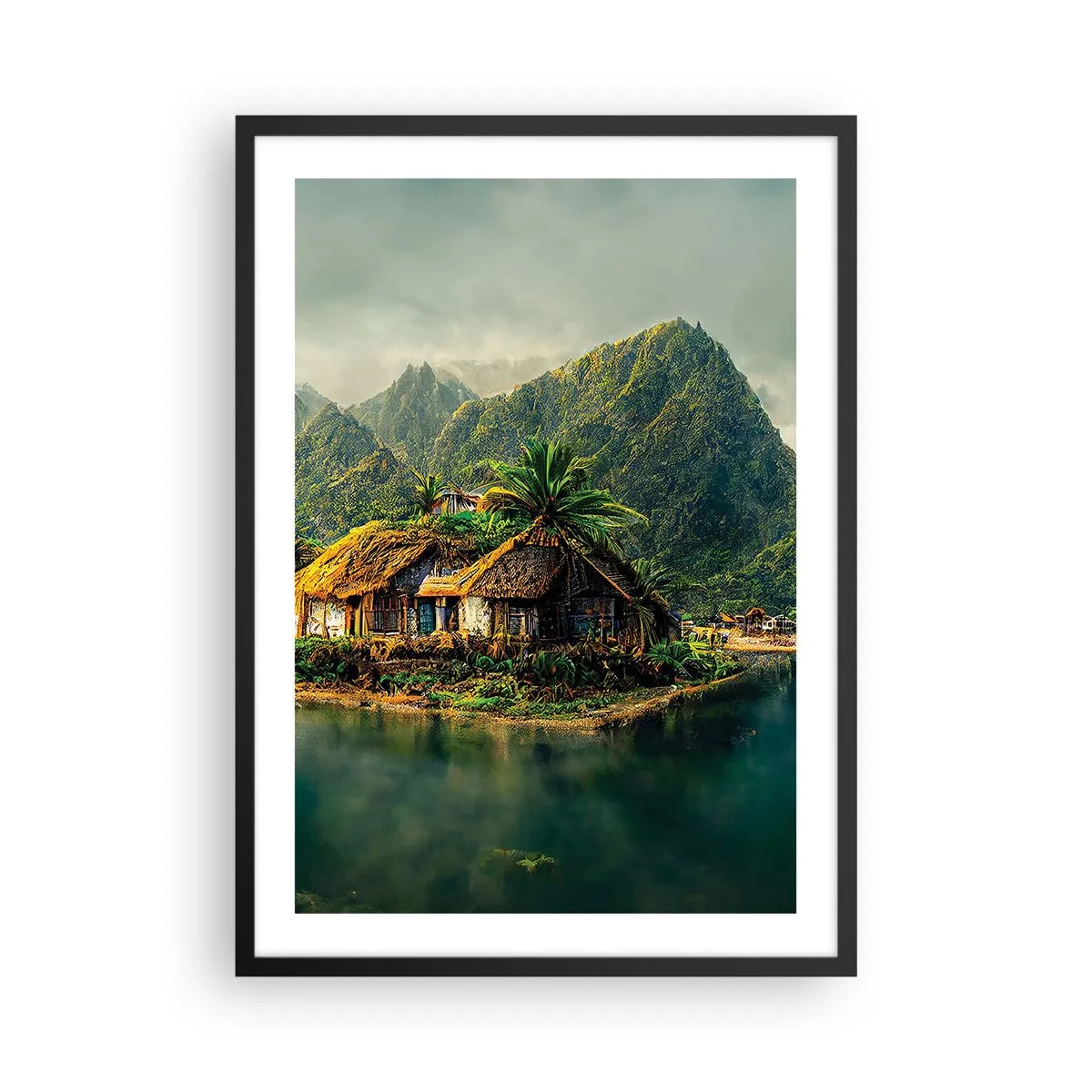Poster în ramă neagră - Paradisul tropical - 50x70 cm