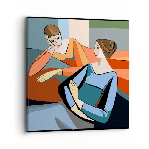 Tablou pe pânză - Un moment de confidențe - 30x30 cm
