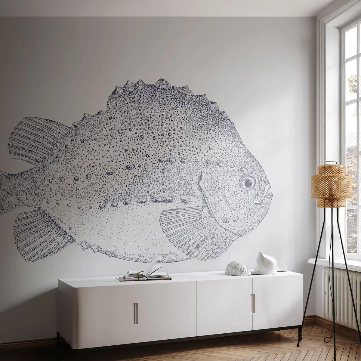 Tapet Autoadeziv Deluxe Sticker - Pentru albumul naturalistului - Peşte, Maritim, Ocean - 250x175 cm