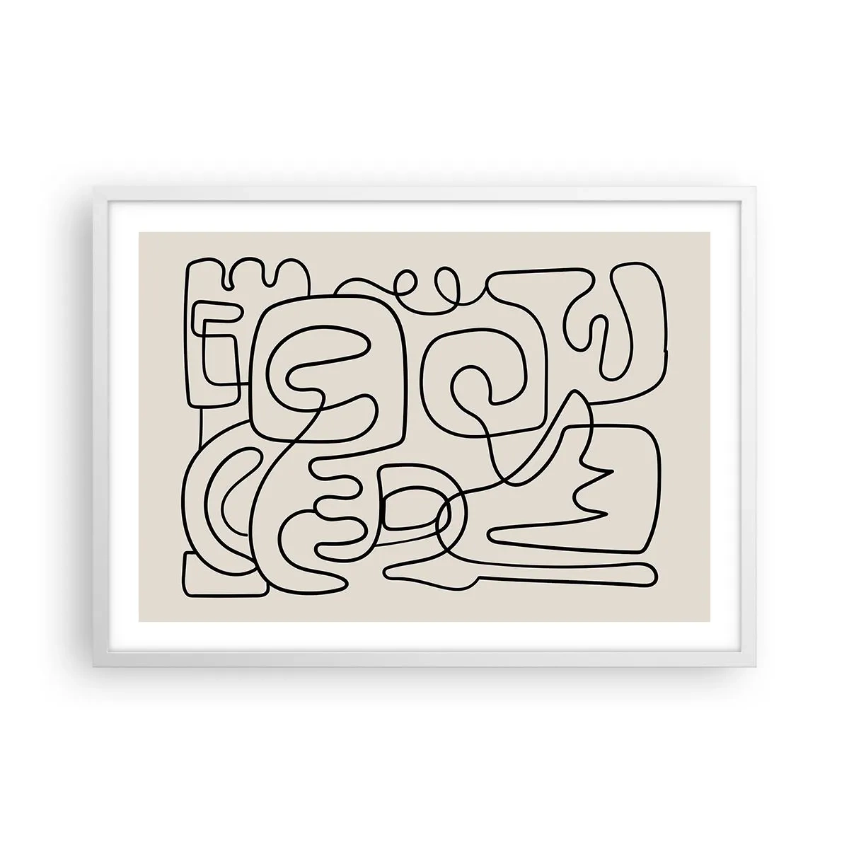 Poster în ramă albă - Pe traseu - 70x50 cm