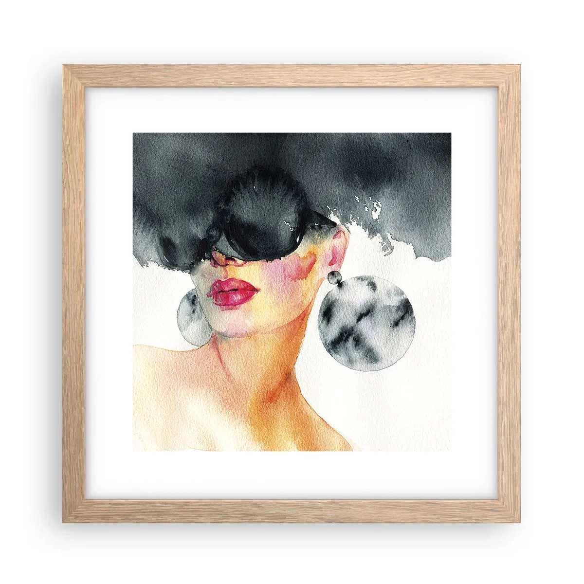 Poster în ramă de stejar deschis - Secretul eleganței - 30x30 cm