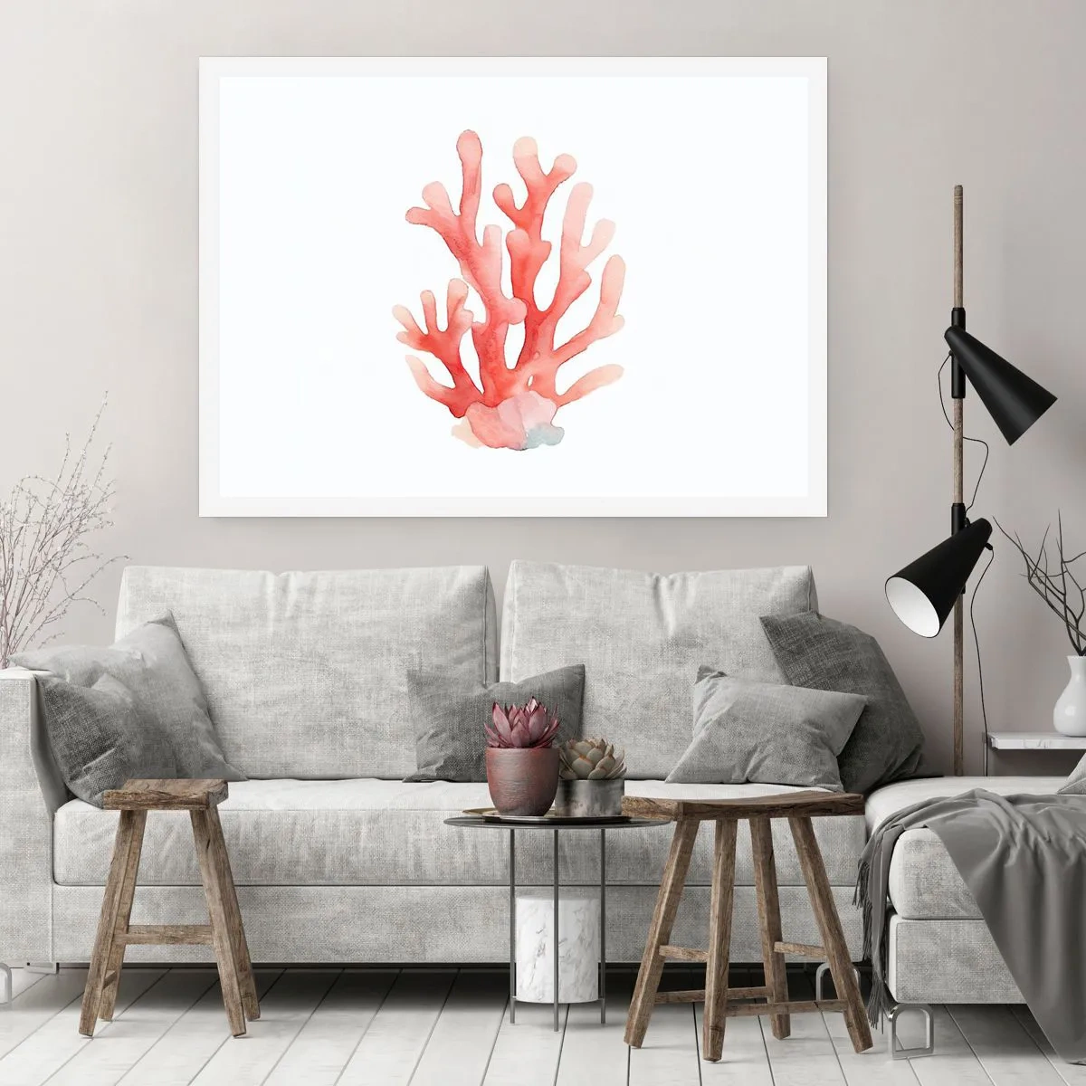 Poster - Culoare de coral - 100x70 cm