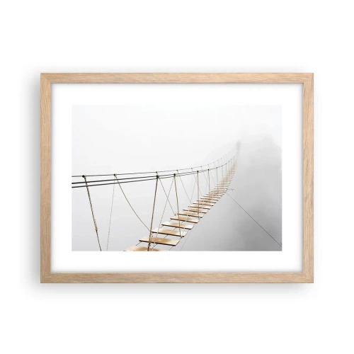 Poster în ramă de stejar deschis - Unde te va duce? - 40x30 cm