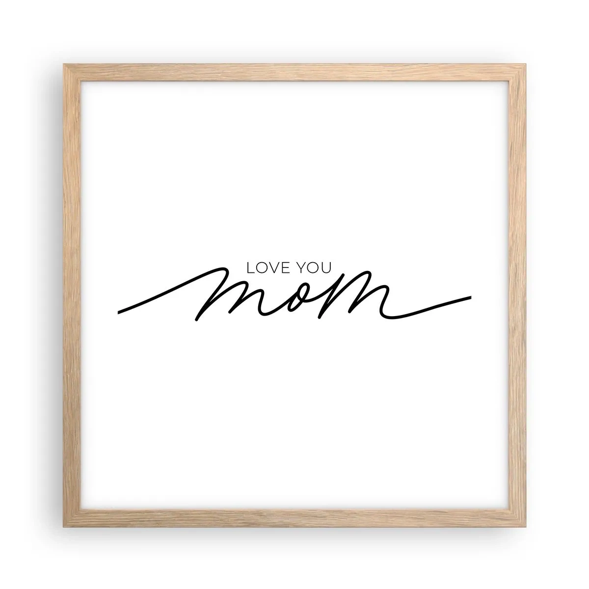 Poster în ramă de stejar deschis - Mare emoție - 40x40 cm