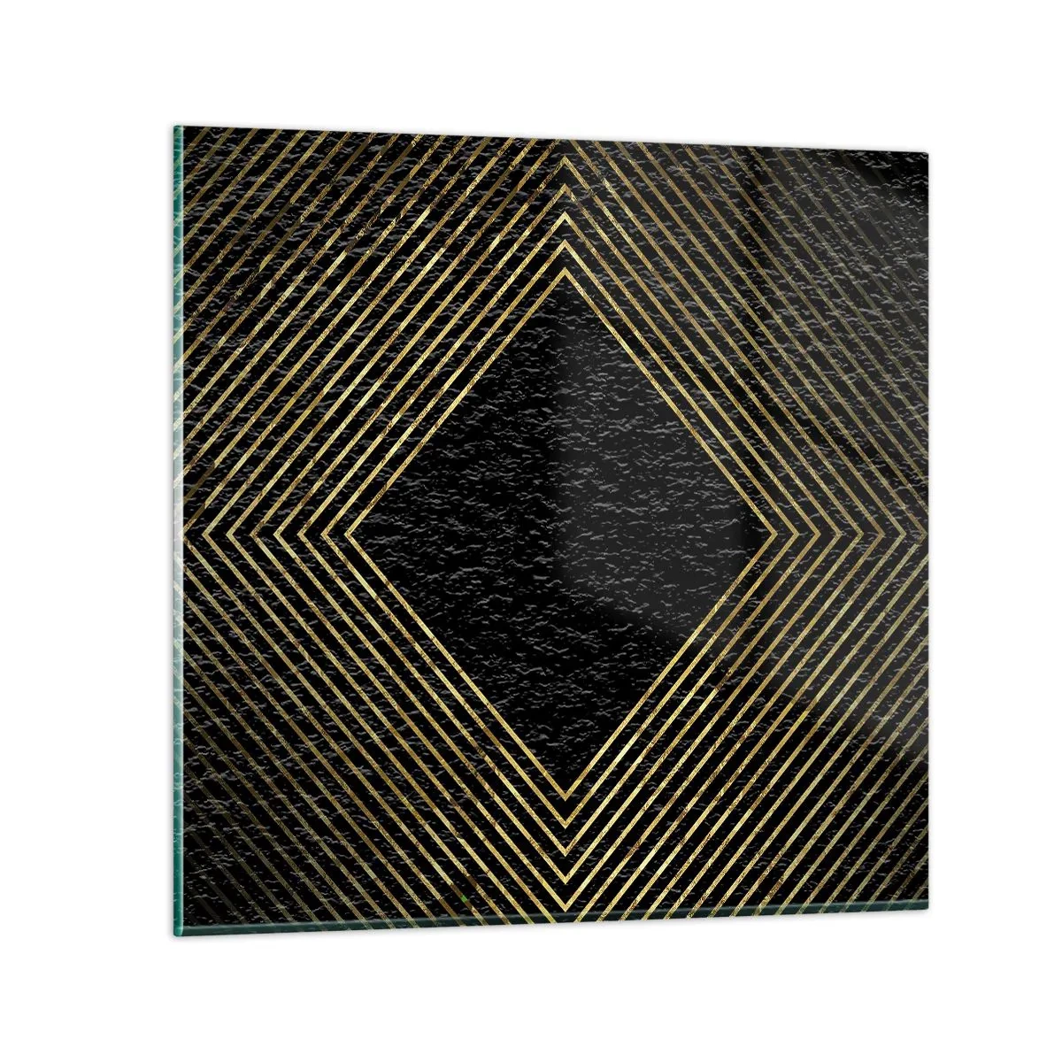 Tablou pe sticlă - Geometrie în stil glamour - 30x30 cm