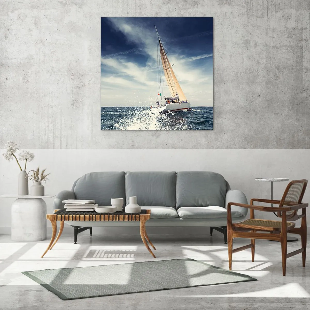 Tablou pe sticlă - Nu ne vor prinde din urmă! - 30x30 cm