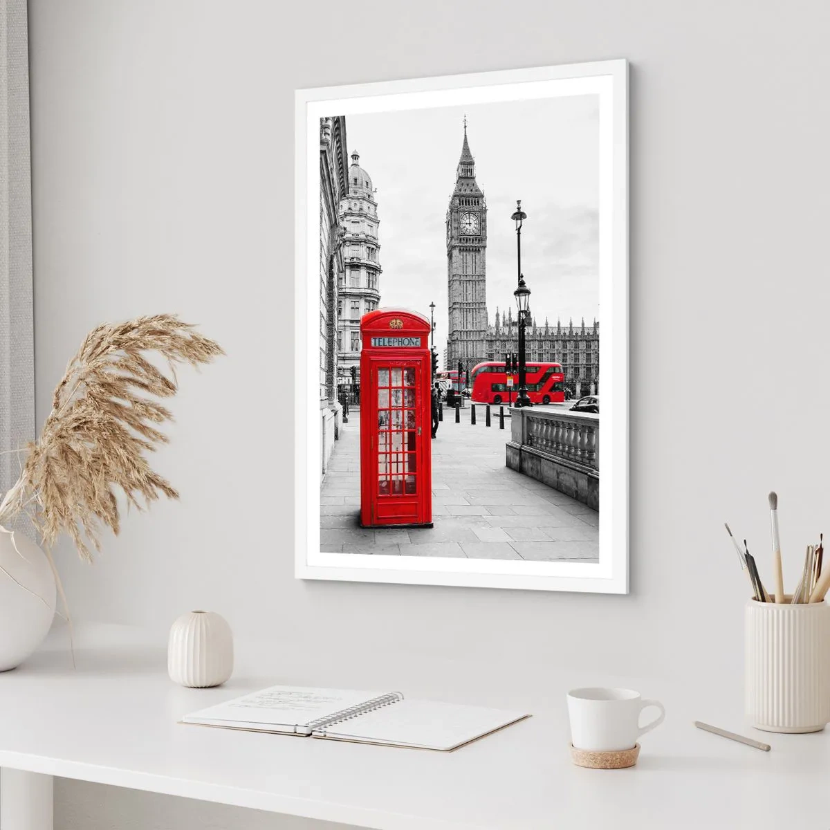 Poster în ramă albă - Fără îndoială, Londra - 50x70 cm