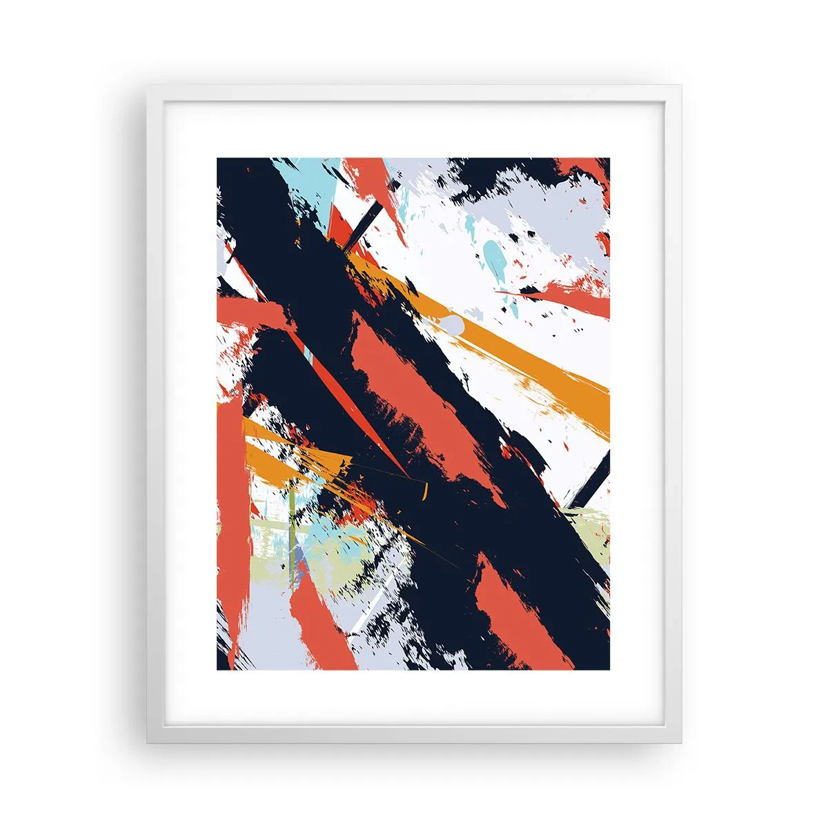 Poster în ramă albă - Compoziție dinamică - 40x50 cm