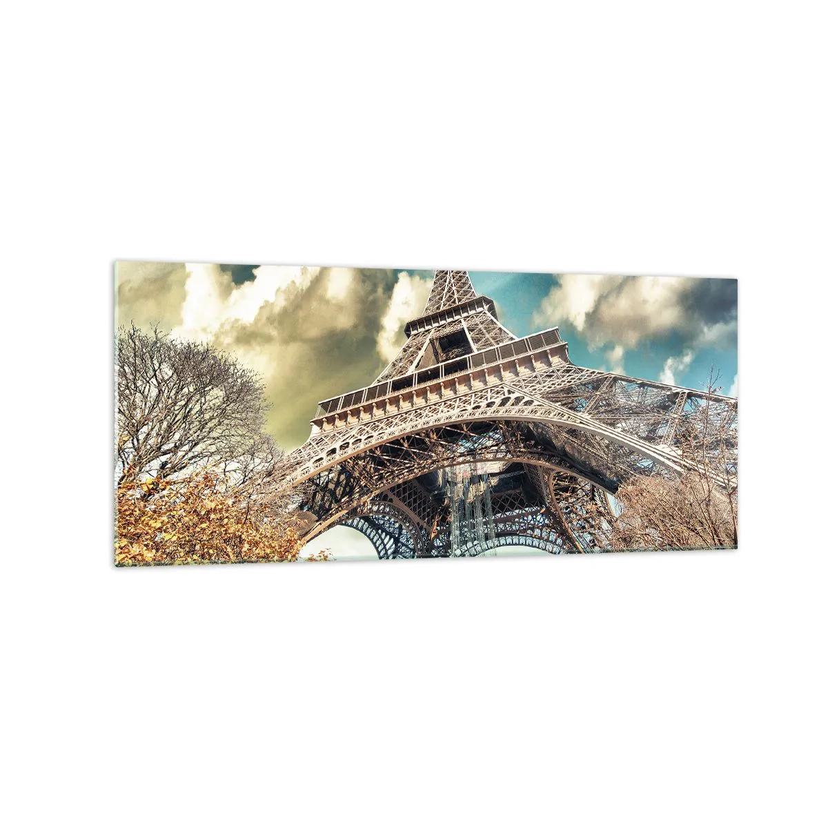 Tablou pe sticlă - Și la Paris, în toamna anului .... - 120x50 cm